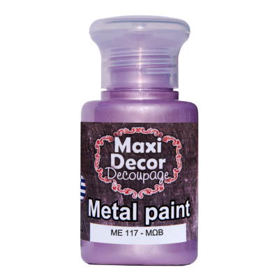 Ακρυλικό Μεταλλικό Χρώμα 60ml Maxi Decor Μωβ ΜE117_ME117060